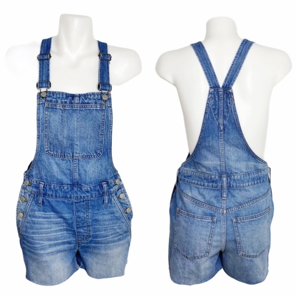 Madewell Adirondack Shortall Raw Hem Overalls - Picture 4 of 11